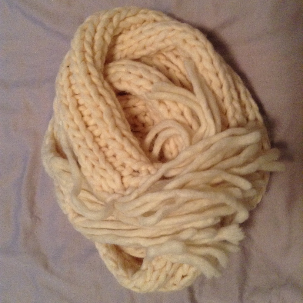 Free with purchase White Fluffy Long Scarf